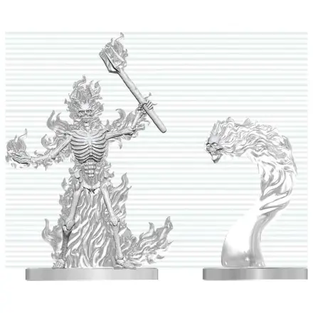 Dungeons & Dragons Nolzur's Marvelous Miniatures Niepomalowana Miniatura Flaming Skeleton & Flameskull 14 cm zdjęcie produktu
