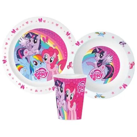 My Little Pony Różowy Zestaw Zastawy Stołowej, Zestaw z mikro tworzywa sztucznego, ze Szklanką 260 ml zdjęcie produktu