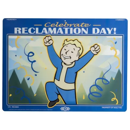 Fallout Metalowa Tabliczka Reclamation Day zdjęcie produktu