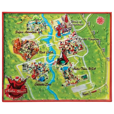 Fallout Metalowa replika mapy Nuka-World Edycja Limitowana 16 x 13 cm zdjęcie produktu