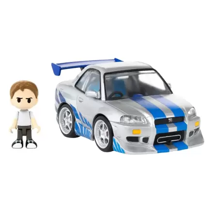 Szybcy i wściekli Q-Village Pojazd z minifigurką Nissan Skyline GT-R (R34) 9 cm zdjęcie produktu