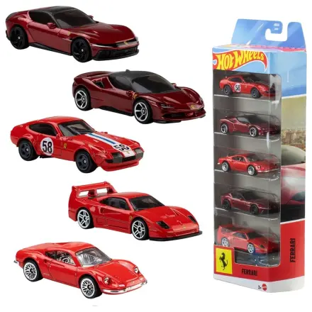 Ferrari Hot Wheels Die-Cast Pojazd 5-pak 1/64 zdjęcie produktu