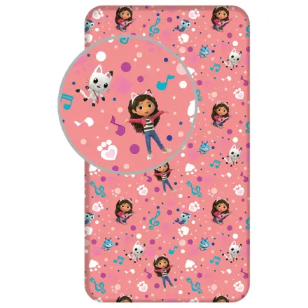 Gabby's Dollhouse Muzyczne Prześcieradło z Gumką 90x200 cm zdjęcie produktu