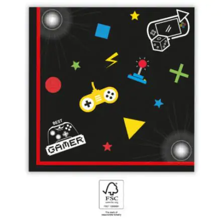 Serwetki Gaming Party 20 szt. 33x33 cm FSC zdjęcie produktu