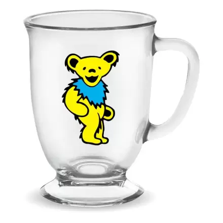 Grateful Dead: Yellow Dancing Bear Szklany Kubek Cafe 470 ml termékfotója