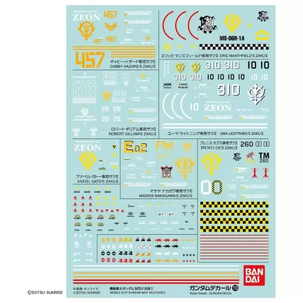 Kalkomanie wodne Gundam Decal 110 MSV Multiuse 1 zestaw akcesoriów do modelu zdjęcie produktu