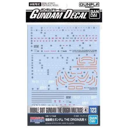 GUNDAM Decal 123 Gundam The Origin Multiuse 4 zestawy modeli zdjęcie produktu