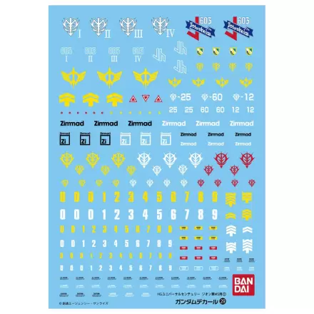 Kalkomanie wodne Gundam Decal 29 HGUC Zeon MS 2 pakiety akcesoriów do modelu  zdjęcie produktu