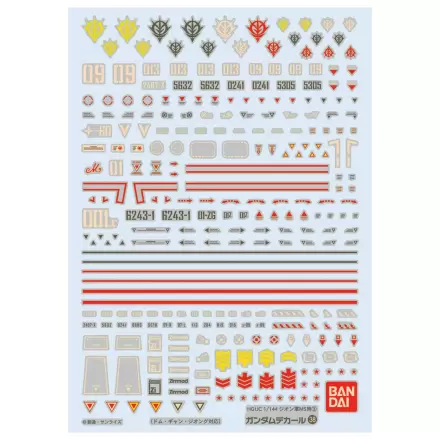 Kalkomanie wodne Gundam Decal 38 HGUC Zeon 3 model kit accessory pack zdjęcie produktu