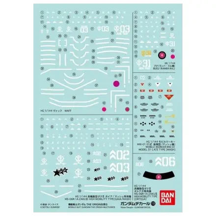 GUNDAM RG 1/144 Decal 119 The Origin Model Zestaw zdjęcie produktu