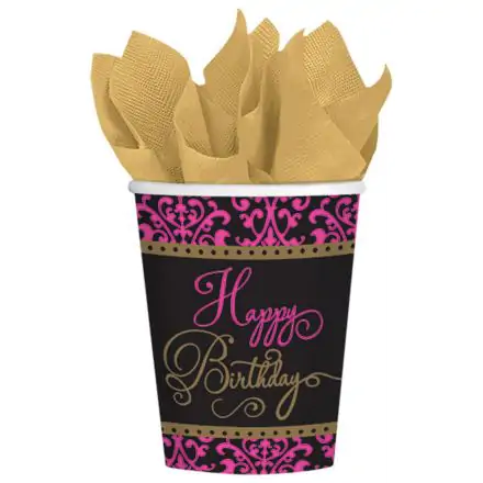 Happy Birthday Papierowe kubki 18-sztuk 266 ml zdjęcie produktu