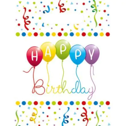 Happy Birthday Streamers Torba Prezentowa, 6 sztuk zdjęcie produktu