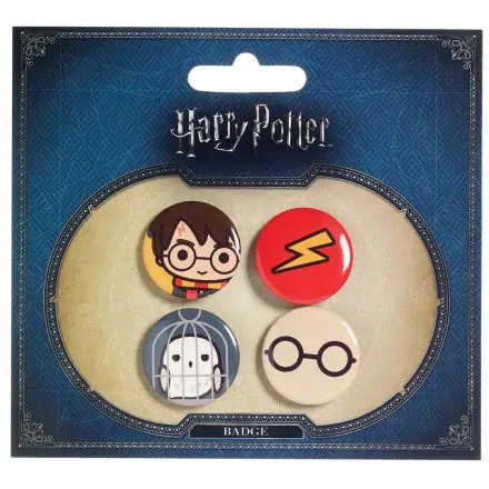 Harry Potter Cutie Button Badge 4-Pack Harry Potter & Hedwiga Zestaw 4 szt. zdjęcie produktu