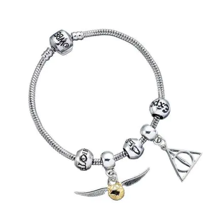 Harry Potter Bransoletka Charm Set Insygnia Śmierci/Znicz/3 Koraliki z Zaklęciami (posrebrzana) zdjęcie produktu