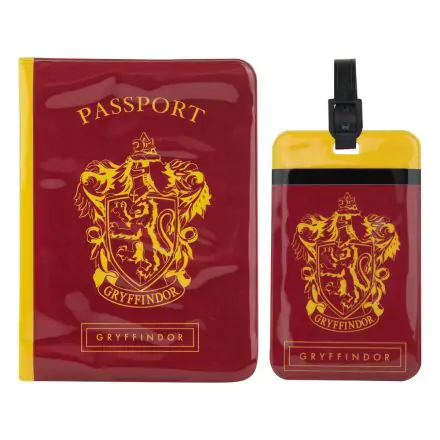 Harry Potter Passport Case & Luggage Tag Set Gryffindor - Etui na paszport i zawieszka do bagażu zdjęcie produktu