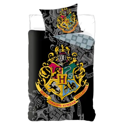 Harry Potter Hogwarts Houses Czarna Poszewka na Kołdrę zdjęcie produktu