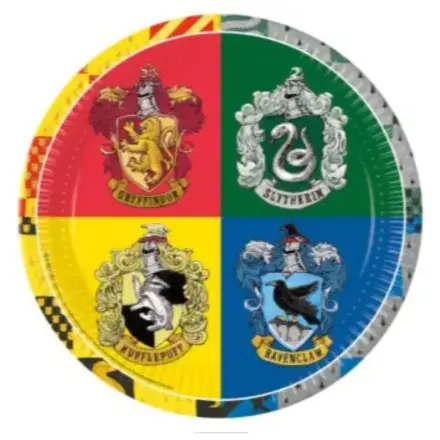 Harry Potter Hogwarts Houses papierowe talerze 8 sztuk 23 cm FSC zdjęcie produktu