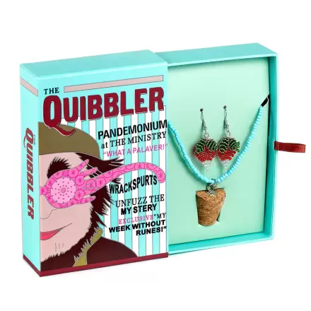 Harry Potter Luna Lovegood kolczyki Quibbler + naszyjnik zdjęcie produktu