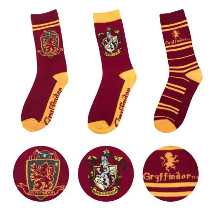 Harry Potter Skarpetki 3-Pack Gryffindor termékfotója