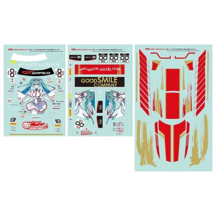 Hatsune Miku GSR Character Customization Series 052 Sticker Set for GSR Cars 1/10 Racing Miku SPA 2025 Ver. zdjęcie produktu