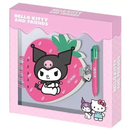 Hello Kitty and Friends Kuromi Strawberry Dziennik i długopis zdjęcie produktu