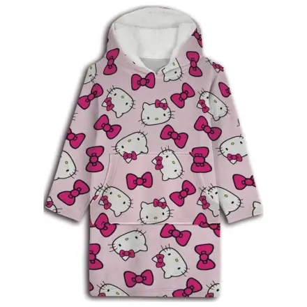 Hello Kitty Bow Dorosły Noszony Pluszowy Koc Polarowy Poncho zdjęcie produktu