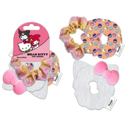 Hello Kitty akcesoria do włosów Scrunchies 3 sztuki zdjęcie produktu