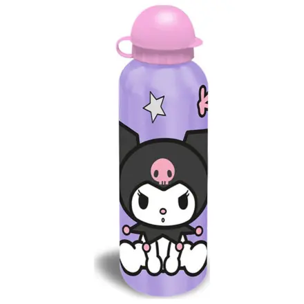 Hello Kitty Kuromi fioletowa aluminiowa butelka na wodę z zakrętką 500 ml zdjęcie produktu