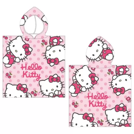 Ręcznik plażowy poncho z mikrofibry Hello Kitty termékfotója