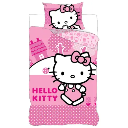 Hello Kitty Pink World poszwa na kołdrę dla dzieci i przedszkolaków zdjęcie produktu