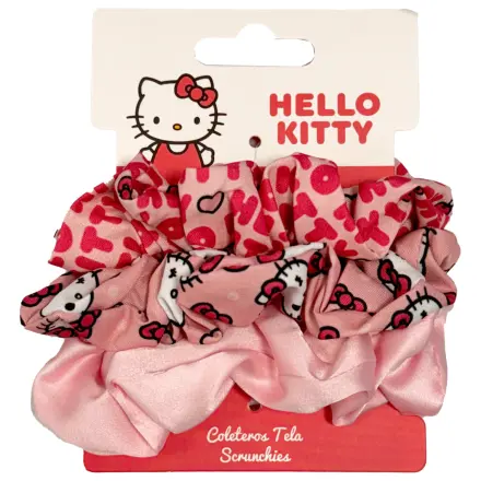 Hello Kitty Zestaw trzech gumek scrunchie do włosów zdjęcie produktu