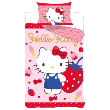 Hello Kitty Strawberry Dziecięca Poszwa na Kołdrę Zestaw zdjęcie produktu