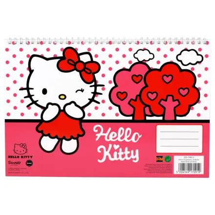 Hello Kitty Sweetheart A4 Spiralny szkicownik, 30 kartek zdjęcie produktu
