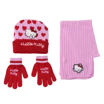 Zimowy zestaw Hello Kitty: komin, czapka, rękawiczki zdjęcie produktu