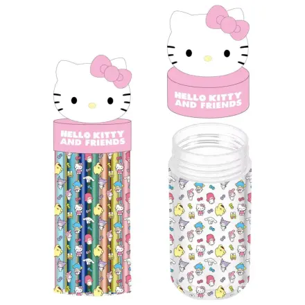 Hello Kitty Pink 18-elementowy zestaw flamastrów w stojaku 3D zdjęcie produktu