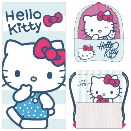 Zestaw Hello Kitty ręcznik, torba i czapka zdjęcie produktu