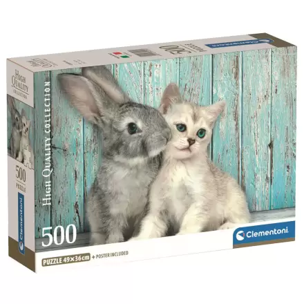 Wysokiej jakości puzzle Kot i Królik 500 elementów zdjęcie produktu