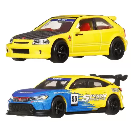 Hot Wheels Premium Car Culture Diecast Pojazd 2-Pak 1/64 '99 Honda Civic Type R (EK9) & Honda Civic Type R zdjęcie produktu