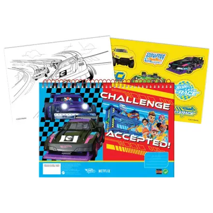 Hot Wheels Challenge A/4 Szkicownik spiralny, 40 kartek z naklejkami zdjęcie produktu
