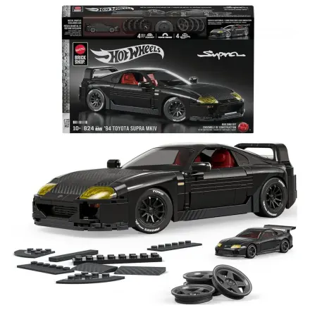 Hot Wheels Elite Mattel Brick Shop Zestaw Klocków Budowlanych 1/16 '94 Toyota Supra MKIV zdjęcie produktu