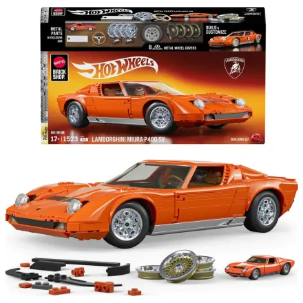Hot Wheels Premium Mattel Brick Shop Zestaw Klocków Budowlanych 1/12 Lamborghini Miura P400 SV zdjęcie produktu