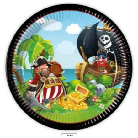 Island Pirates, Pirate Papierowe Talerzyki 8 sztuk 23 cm FSC zdjęcie produktu