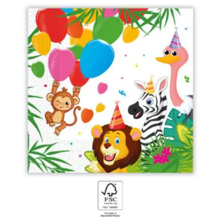 Jungle Balloons, Jungle Serwetki 20 sztuk 33x33 cm FSC zdjęcie produktu