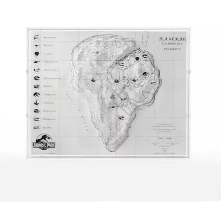 Mapa Topograficzna Parku Jurajskiego Isla Nublar zdjęcie produktu