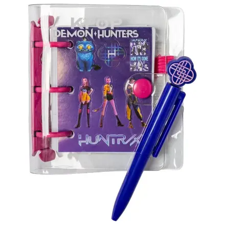 K-pop Demon Hunters Fioletowy Mini Notatnik z Długopisem i Naklejkami zdjęcie produktu