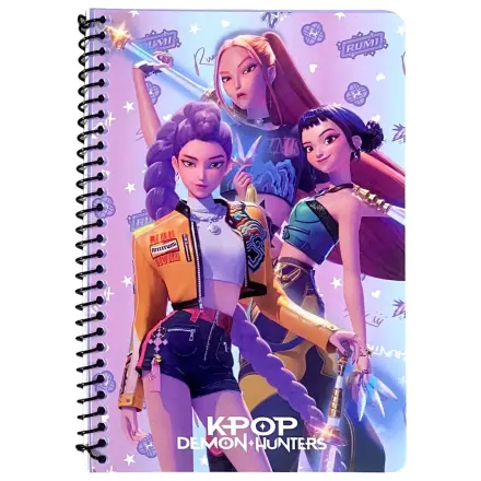K-pop Demon Hunters Warrior Trio B/5 Notatnik spiralny w linie 70 kartek zdjęcie produktu