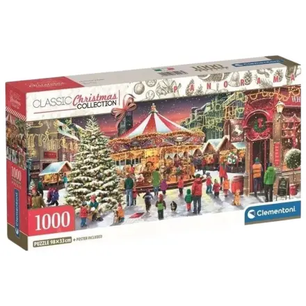 Christmas Village 1000-elementowe puzzle panoramiczne Clementoni zdjęcie produktu
