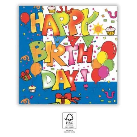 Kokliko Happy Birthday Serwetki 20 szt. 33x33 cm FSC zdjęcie produktu