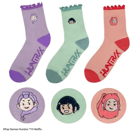 KPop Demon Hunters Zestaw 3 par skarpet HUNTR/X zdjęcie produktu