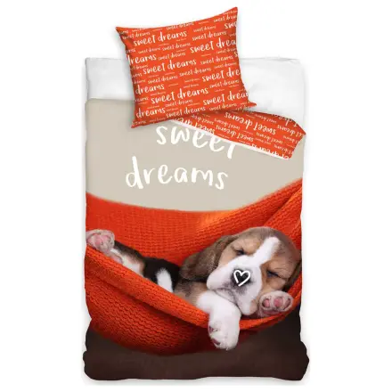 Doggy Sweet Dreams Czerwona poszewka na kołdrę zdjęcie produktu